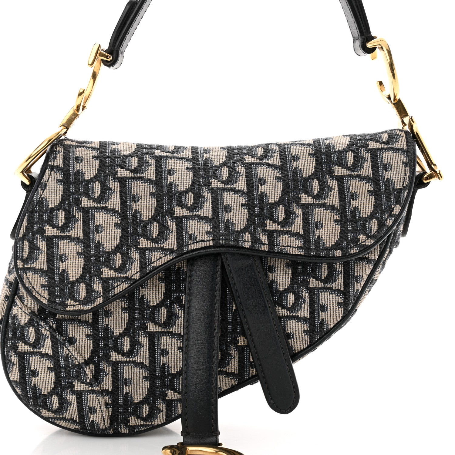 Christian Dior Oblique Mini Saddle Bag Blue 8 of 12