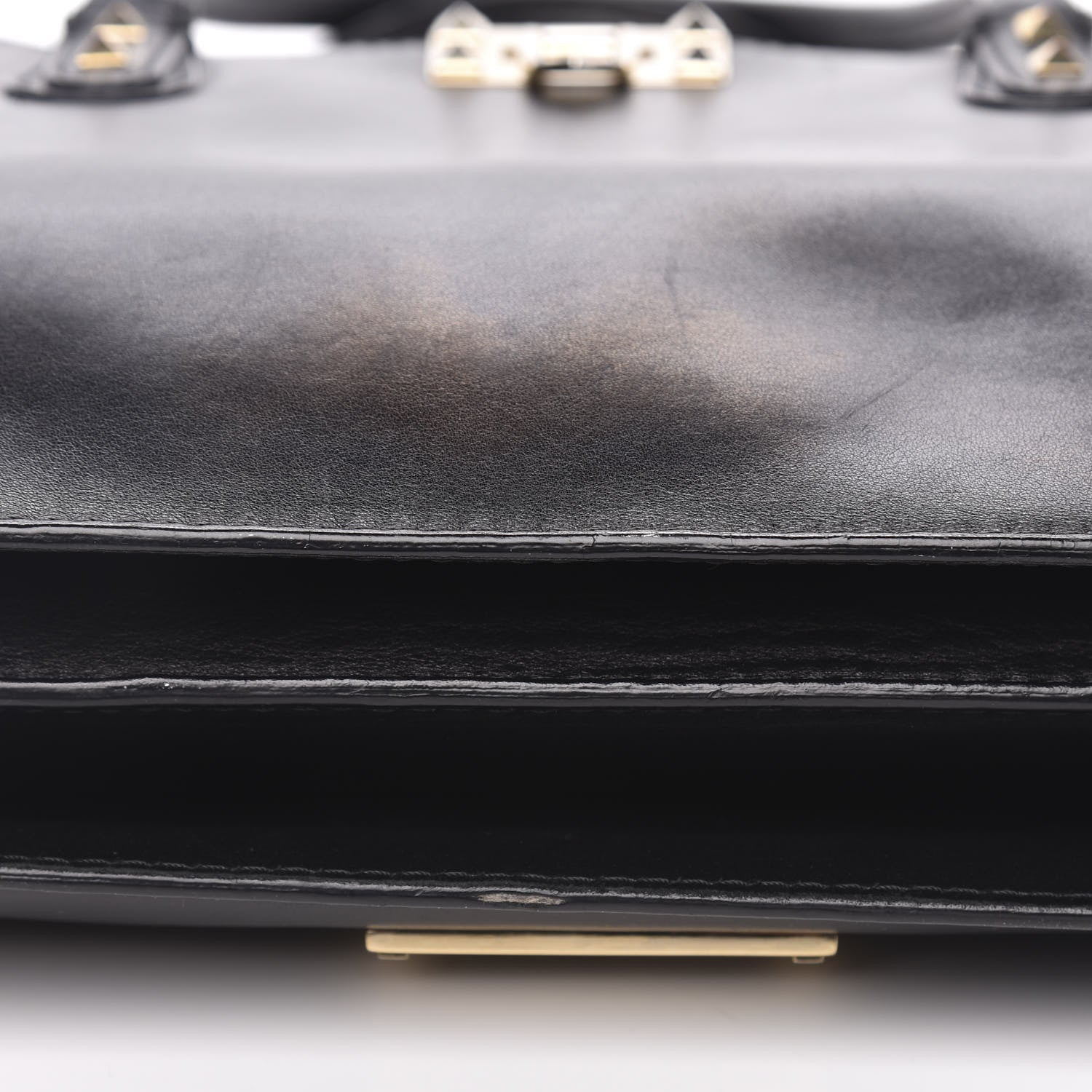 Valentino Garavani Vitello Rockstud Accordion Satchel Black 8 of 16