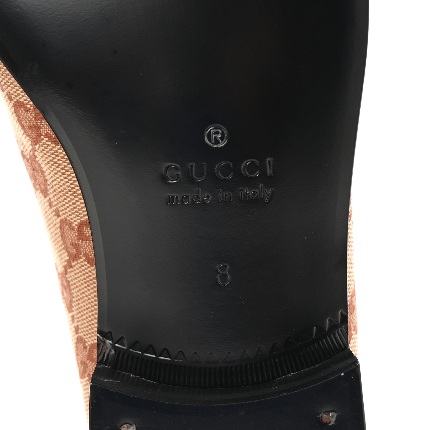 X MLB GG Monogram LA Dodgers Embroidered Mens Loafers 8 Beige Ruggine Black