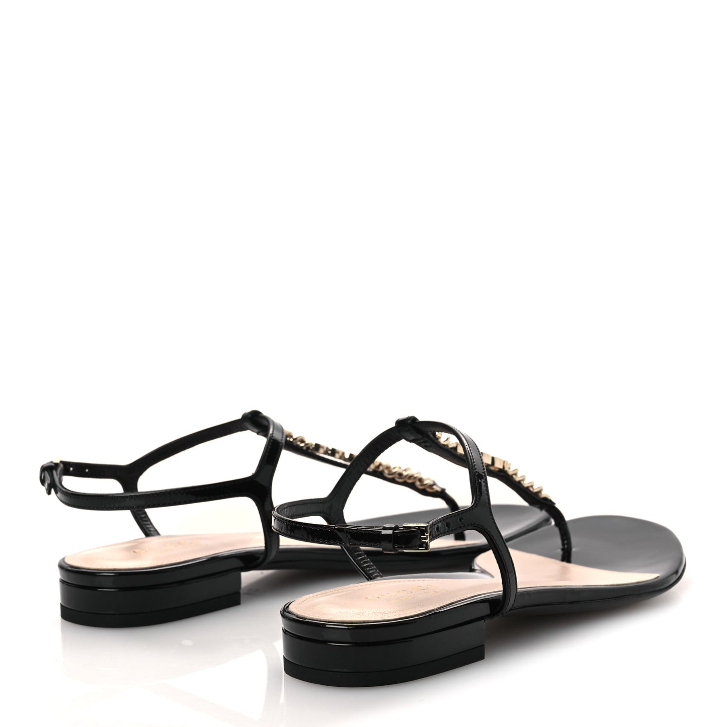 Patent Signoria Thong Sandals 37 Black
