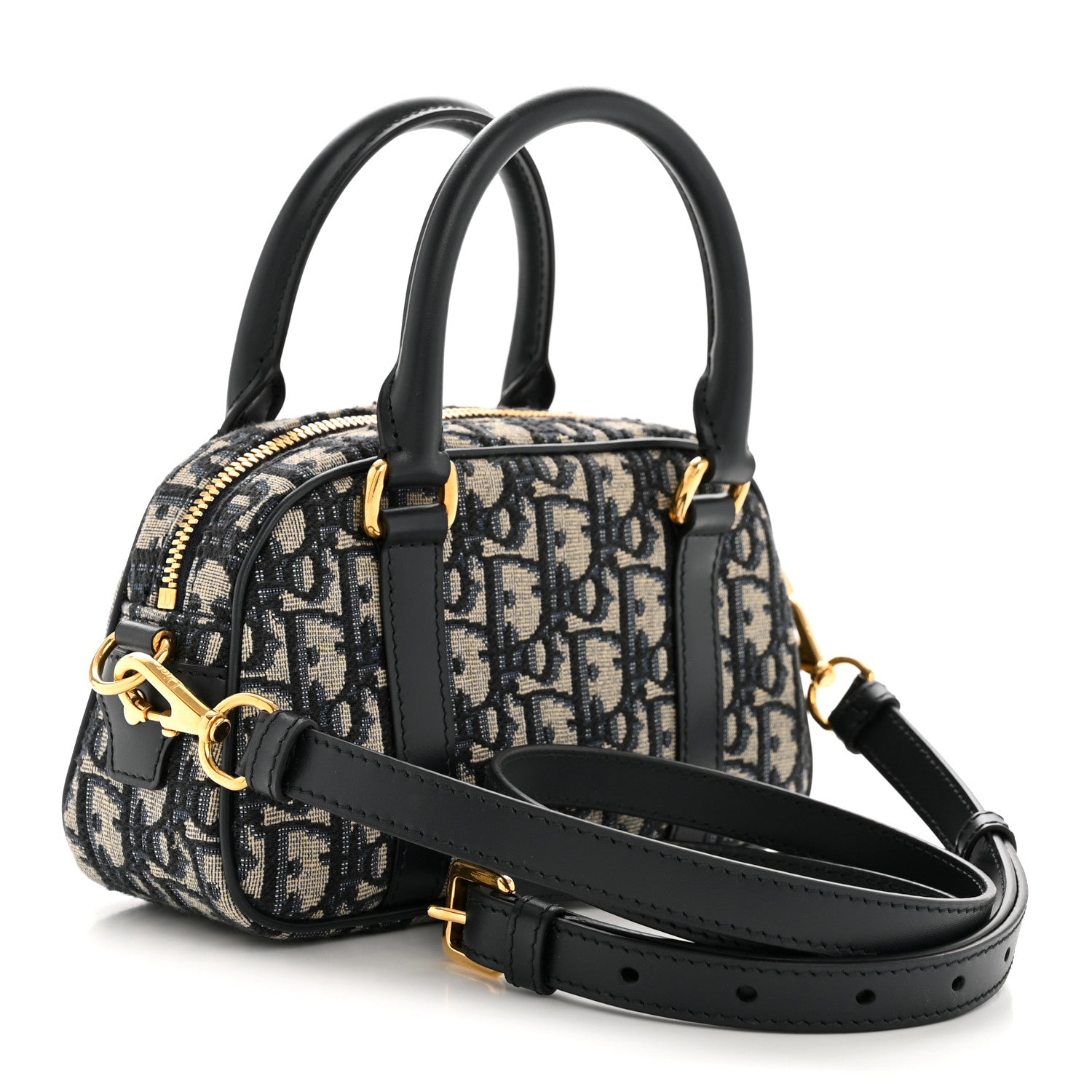 Christian Dior Oblique East West Nano D-Vibe Bowling Bag Blue