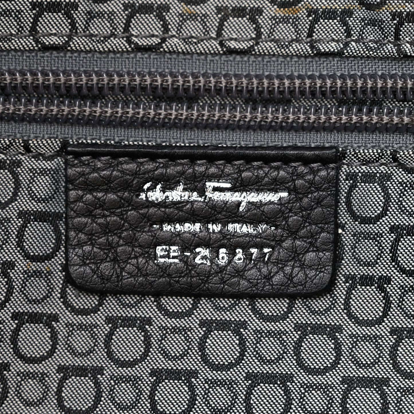 Grained Calfskin Gancini Flap Shoulder Bag Black