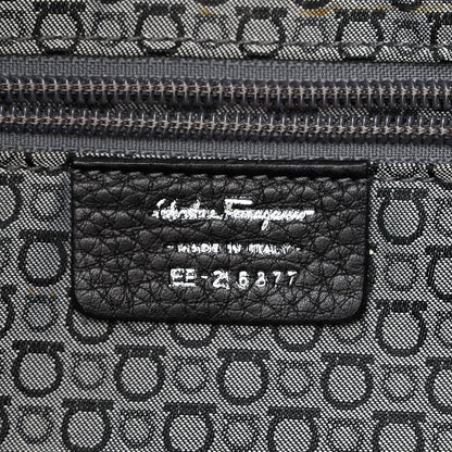 Salvatore Ferragamo Grained Calfskin Gancini Flap Shoulder Bag Black 6 of 10