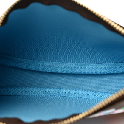 Louis Vuitton Monogram 2022 Christmas Animation Tokyo Mini Pochette Accessories Blue 5 of 9