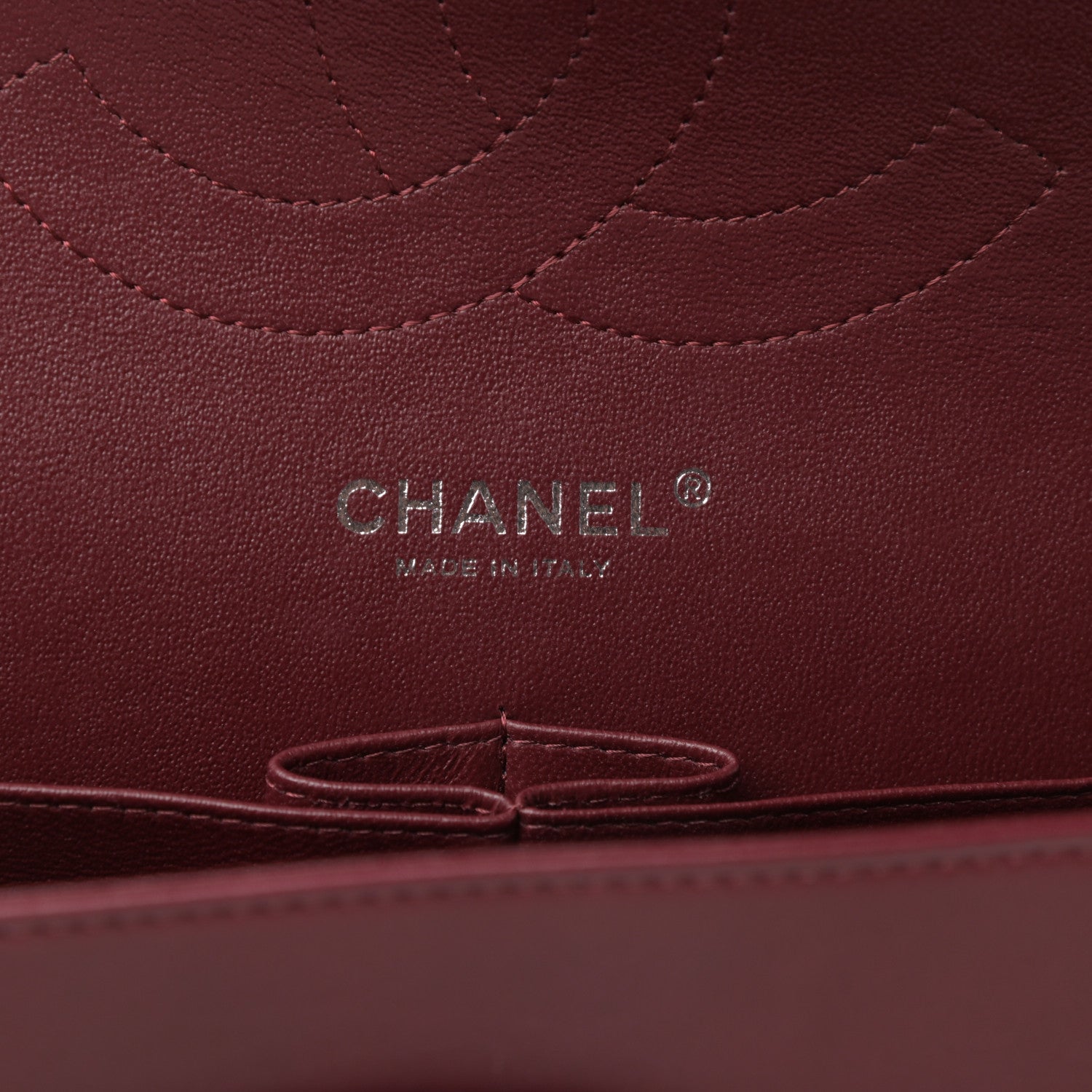 Chanel Striated Patent Quilted Jumbo Double Flap Burgundy 6 of 9