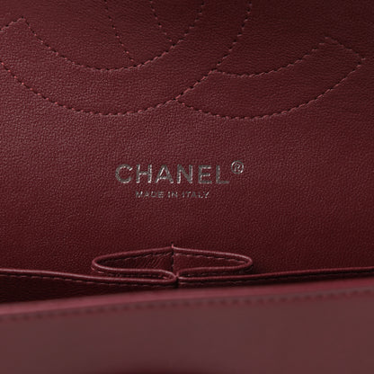 Chanel Striated Patent Quilted Jumbo Double Flap Burgundy 6 of 9