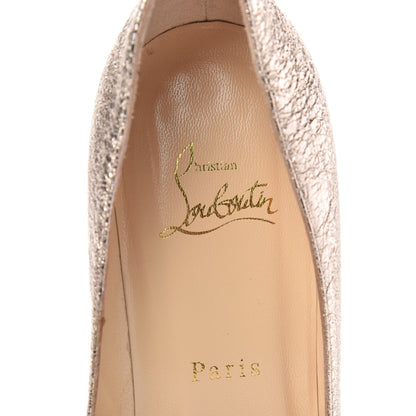 Christian Louboutin Metallic Crinkled Nappa Platform Peep Toe Pumps 39.5 Rose Gold 7 of 9