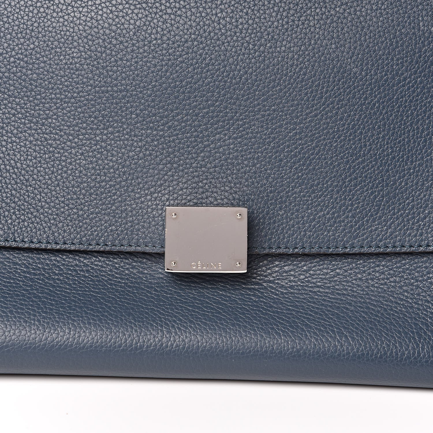 Celine Drummed Calfskin Suede Double Zip Trapeze Orage 10 of 11