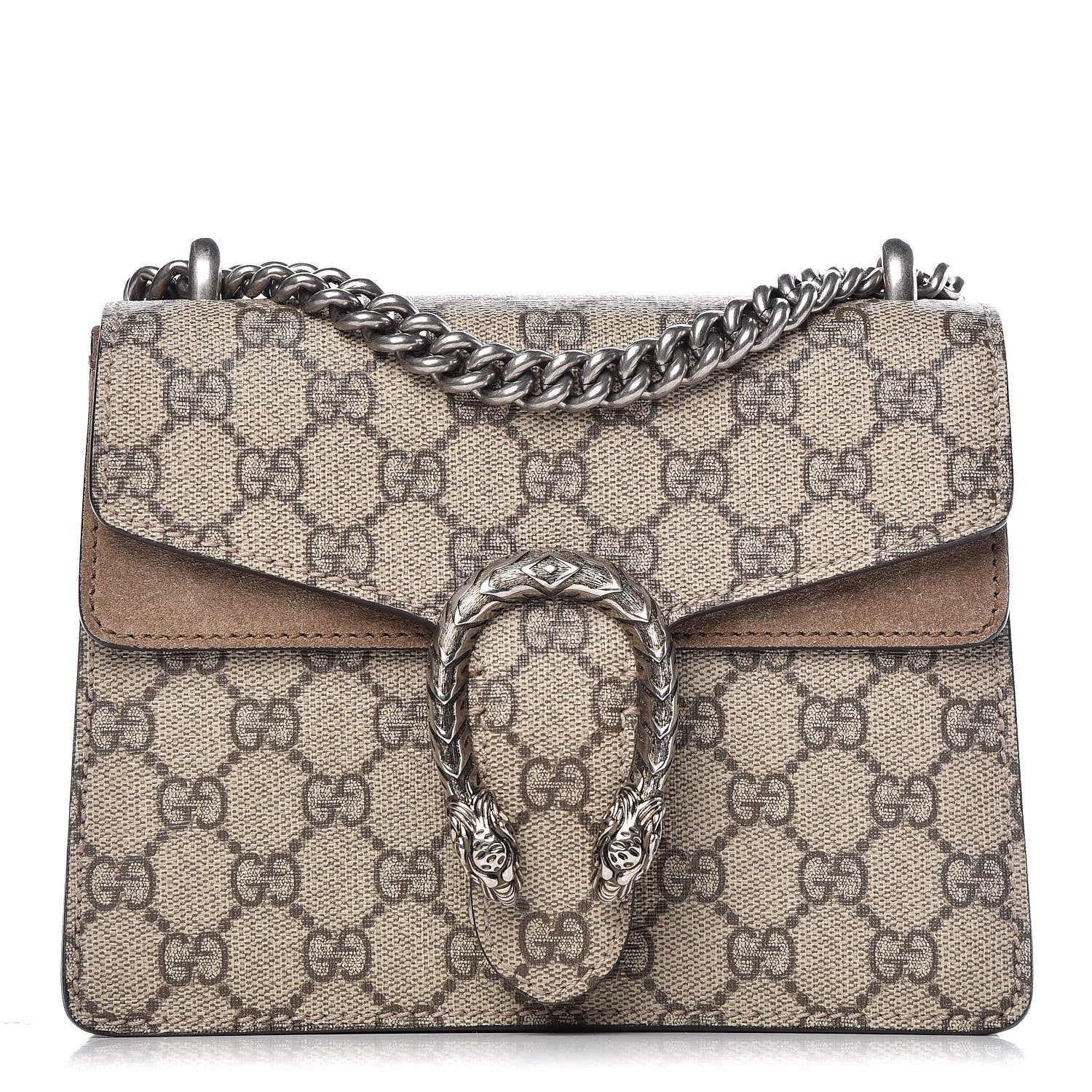 Gucci GG Supreme Monogram Mini Dionysus Shoulder Bag Taupe 1 of 9