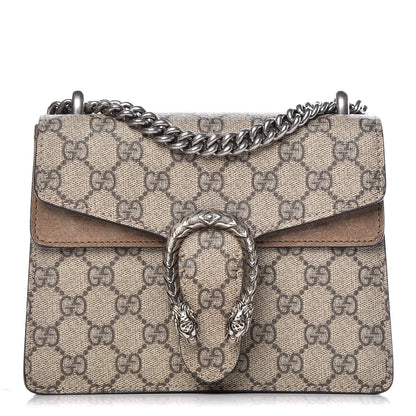 Gucci GG Supreme Monogram Mini Dionysus Shoulder Bag Taupe 1 of 9