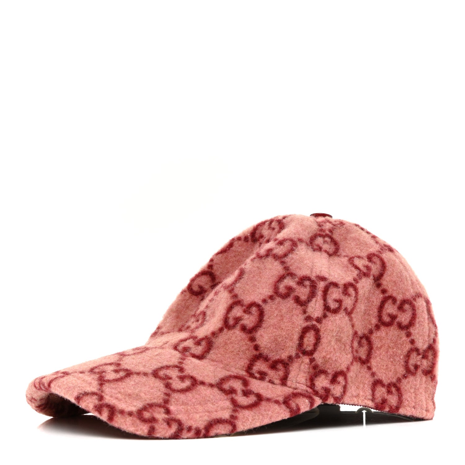 Gucci Covered Wool GG Monogram Baseball Hat S Roseate Red 1 of 6