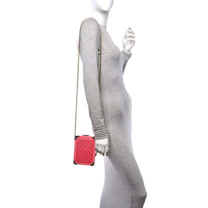 Chanel Plexiglass Lambskin Evening In The Air Mini Trolley Minaudiere Clutch Pink 2 of 11