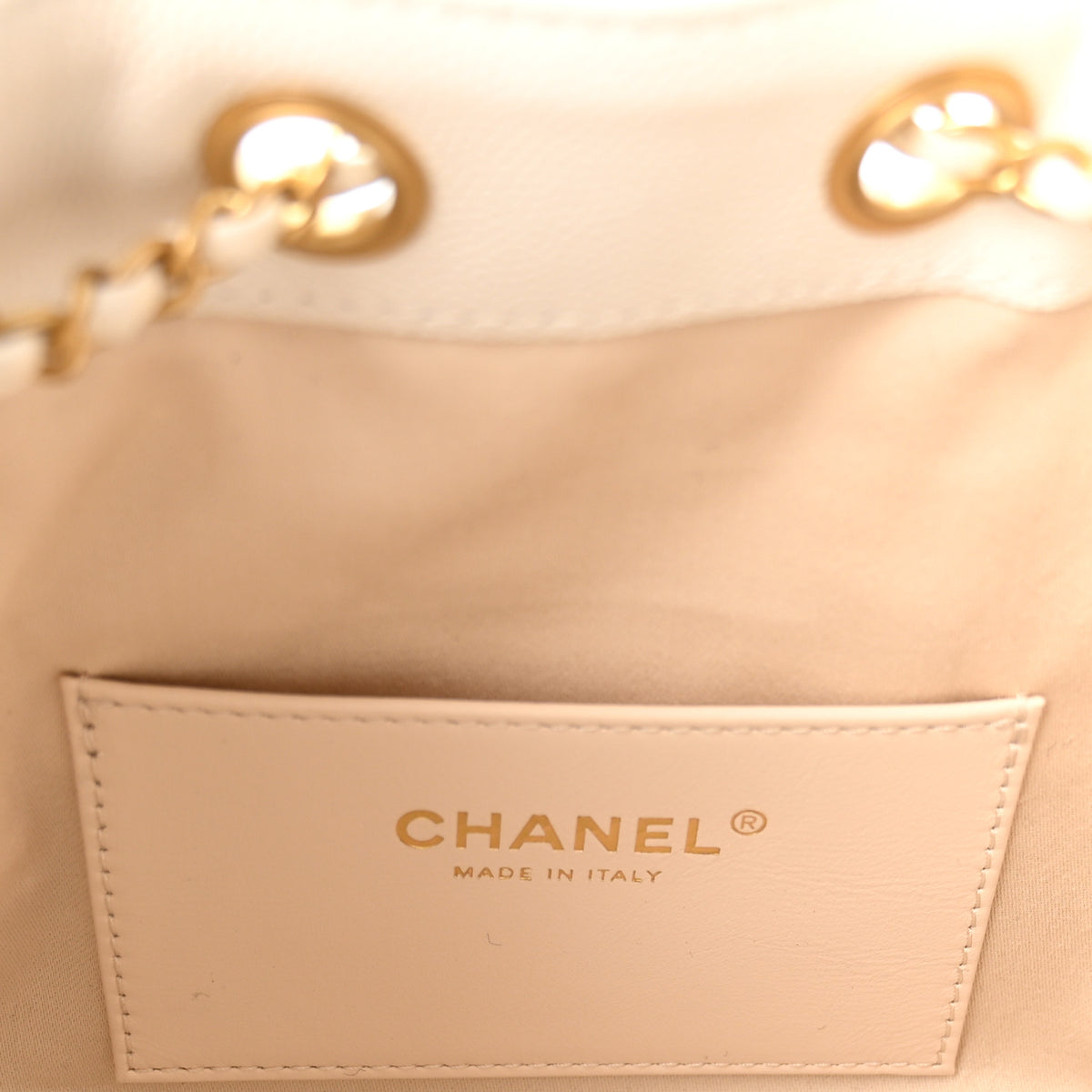 Caviar Quilted Mini Chanel 25 Handbag White