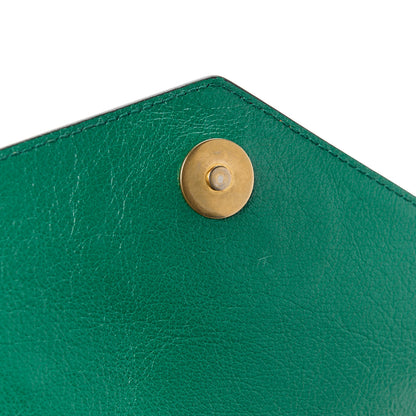 Gucci Calfskin Medium Thiara Double Envelope Shoulder Bag Blue Green 15 of 15