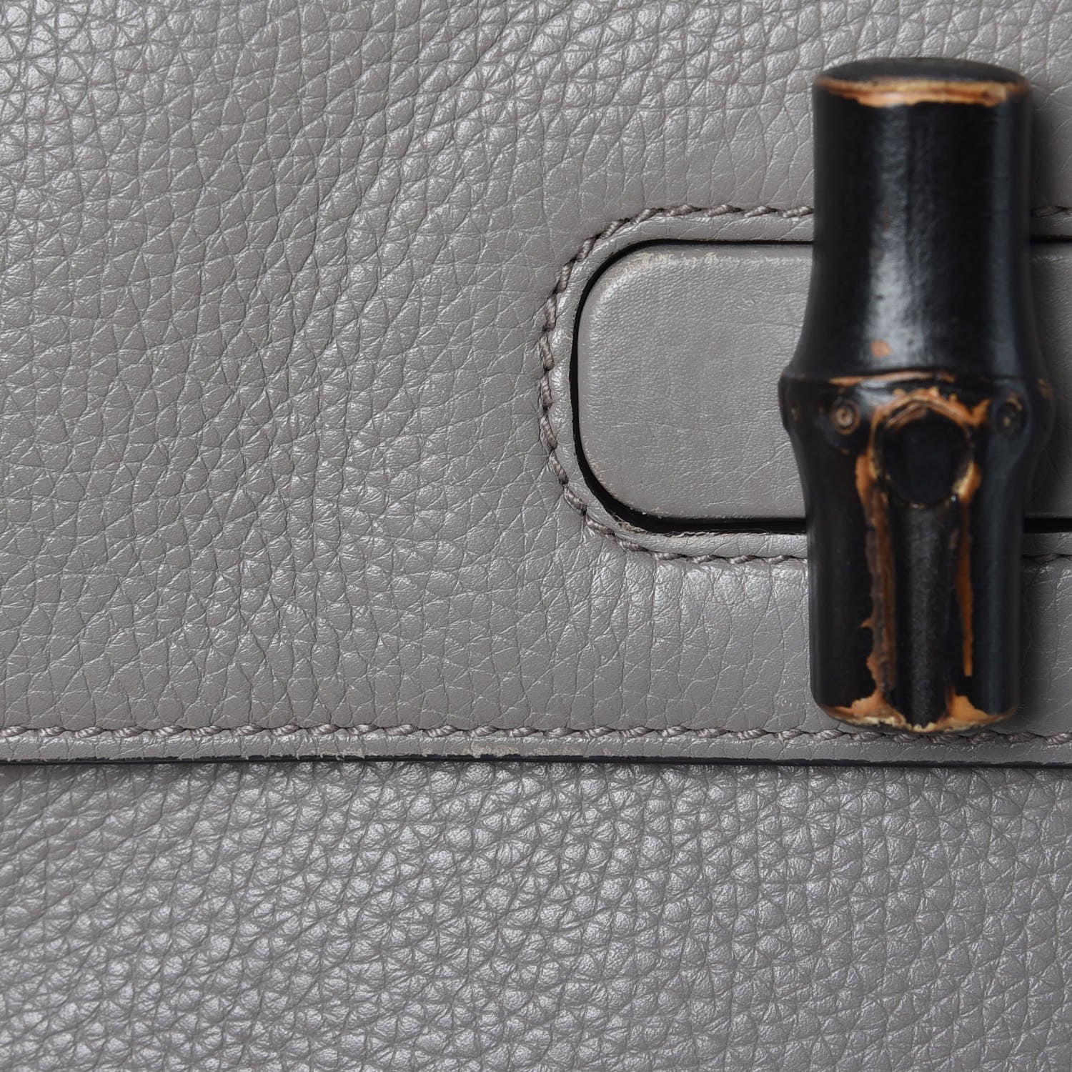 Gucci Cellarius Calfskin Small Bamboo Daily Top Handle Bag Storm Grey 11 of 13
