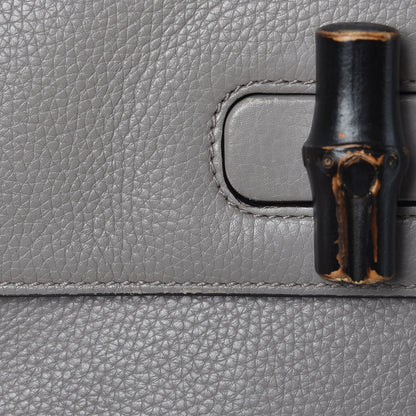 Gucci Cellarius Calfskin Small Bamboo Daily Top Handle Bag Storm Grey 11 of 13