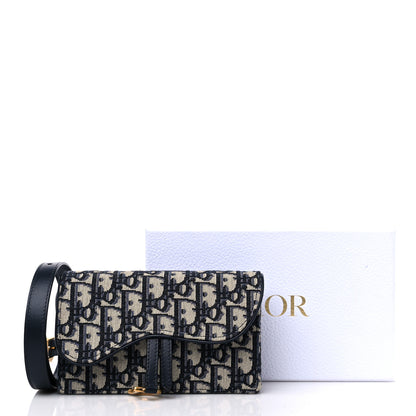 Christian Dior Oblique Saddle Belt Bag Blue 10 of 10