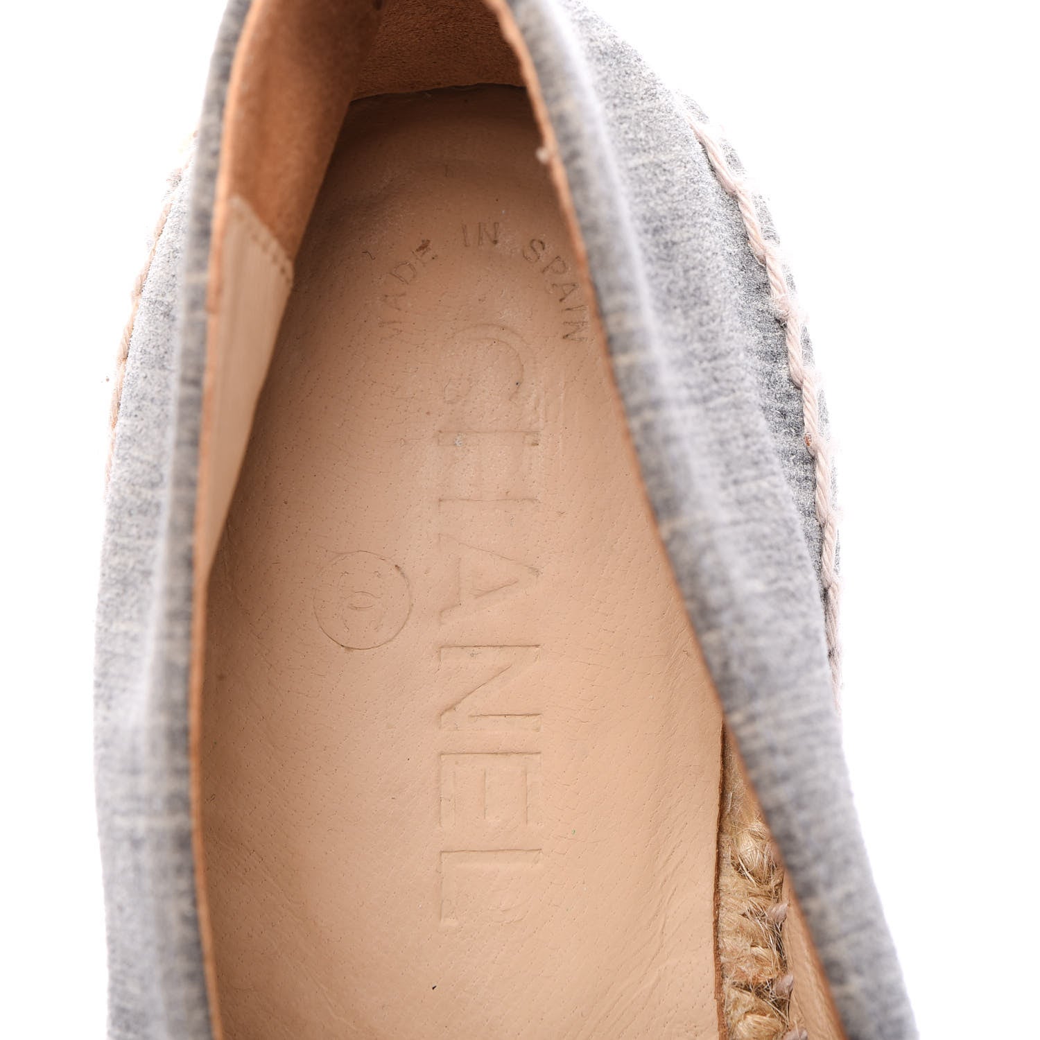 Chanel Striated Suede Espadrilles 37 Dark Grey 7 of 8