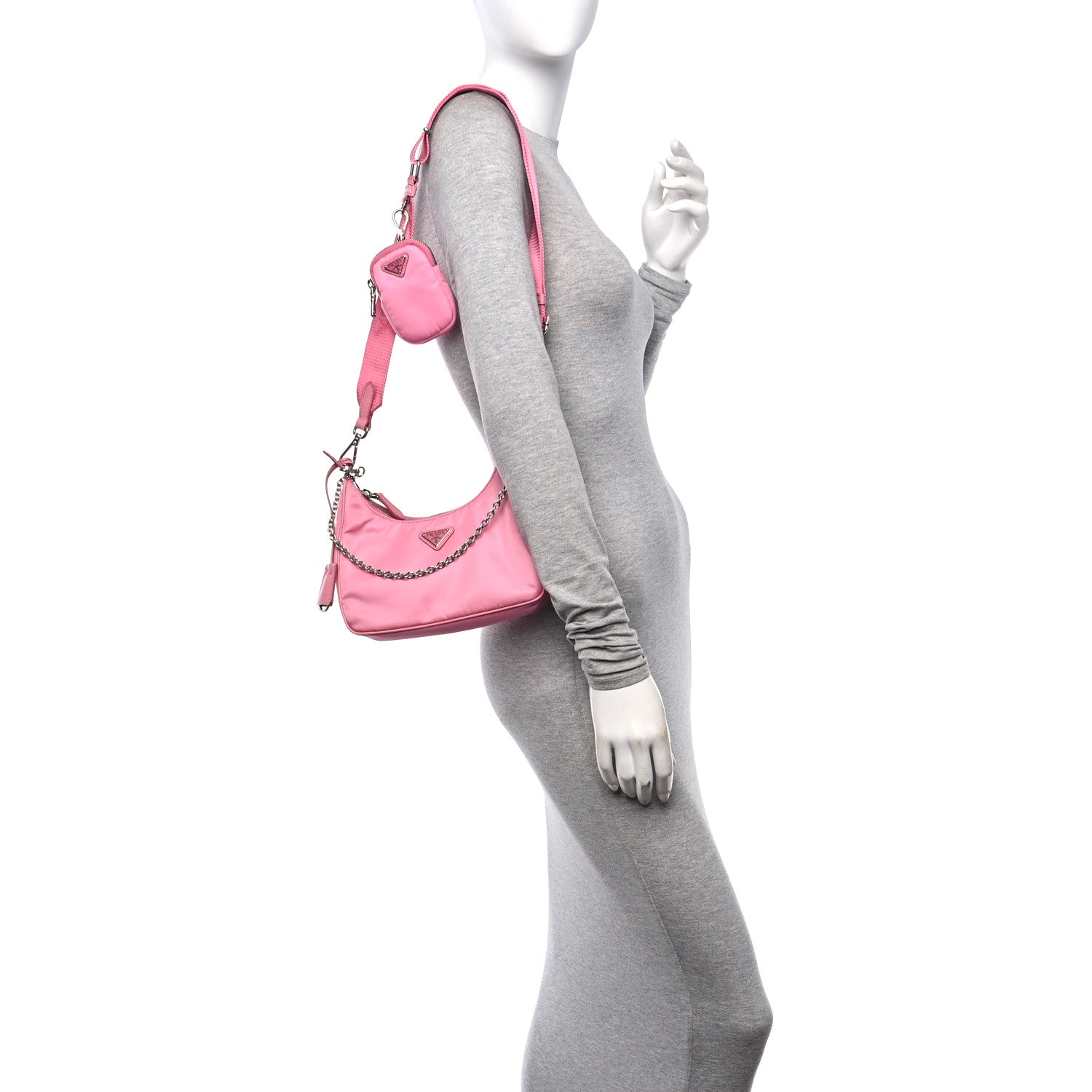 Prada Nylon Re-Edition 2005 Shoulder Bag Begonia 2 of 13