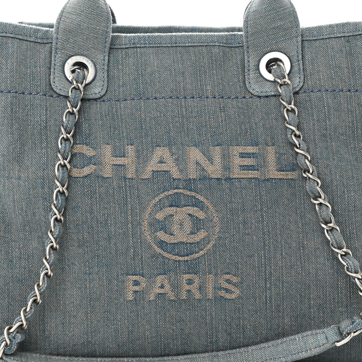 Denim Small Deauville Tote Light Blue