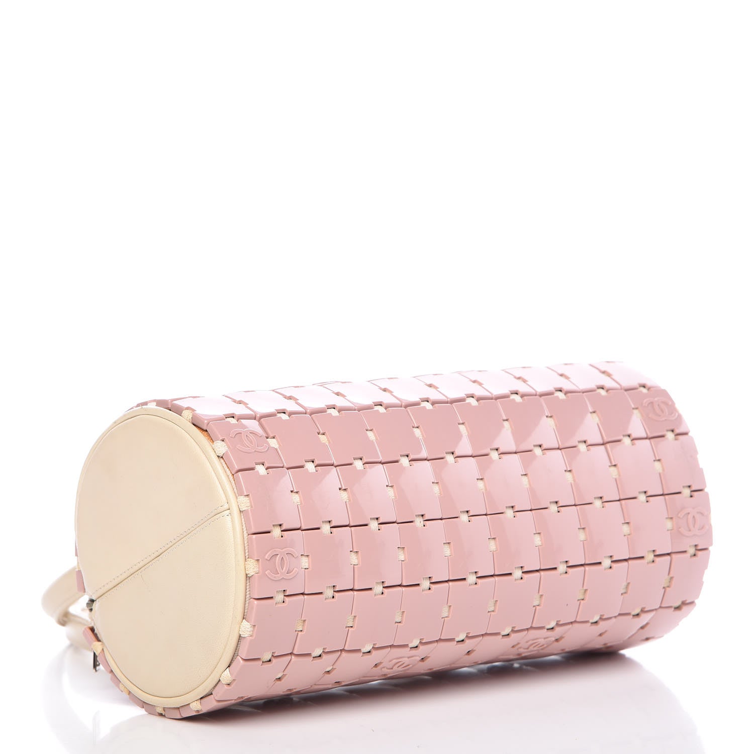 Chanel Lambskin Resin Tile Bowler Pink 4 of 16