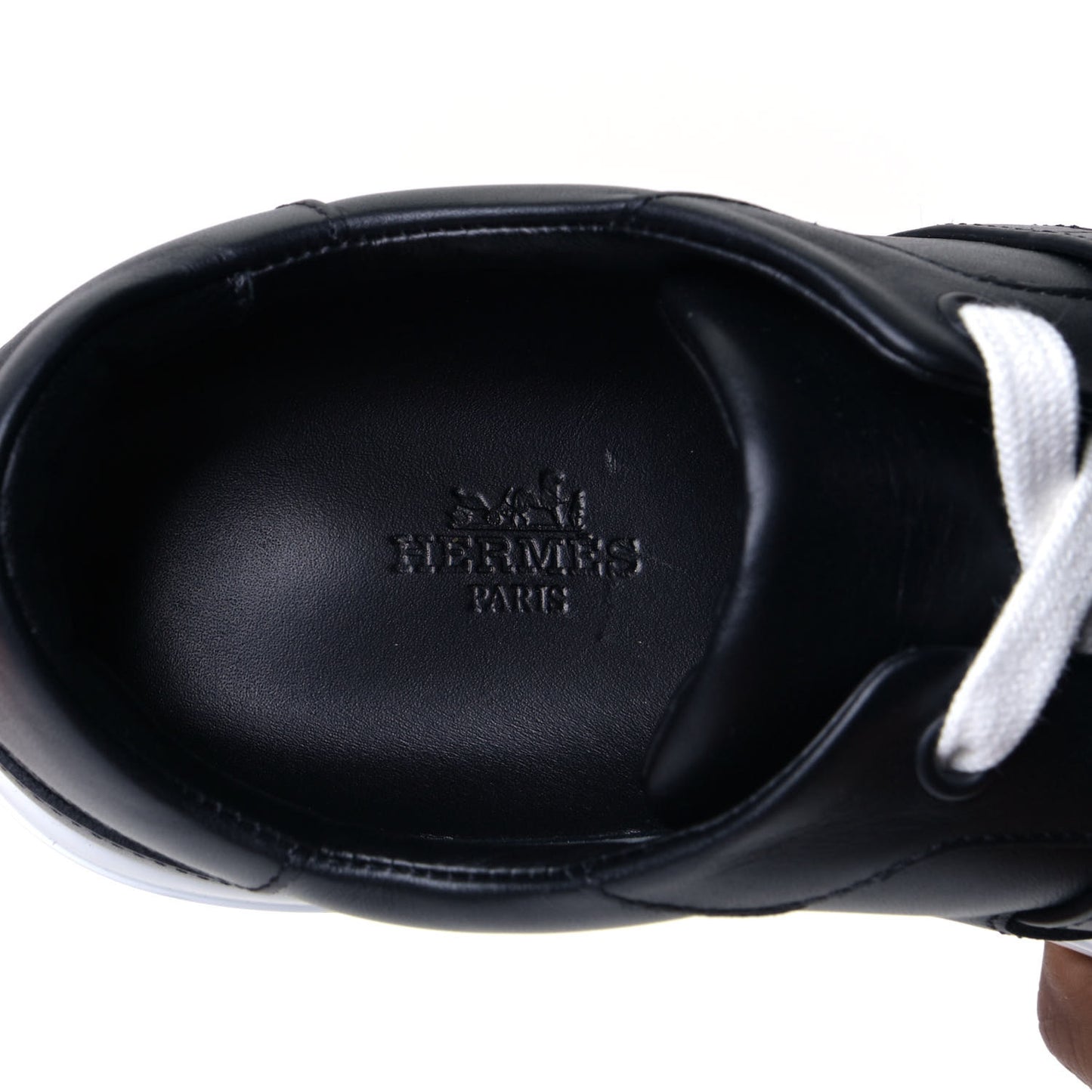 Calfskin Day Sneakers 36.5 Black