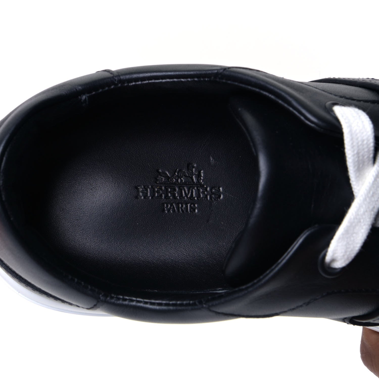 Hermes Calfskin Day Sneakers 36.5 Black 8 of 9