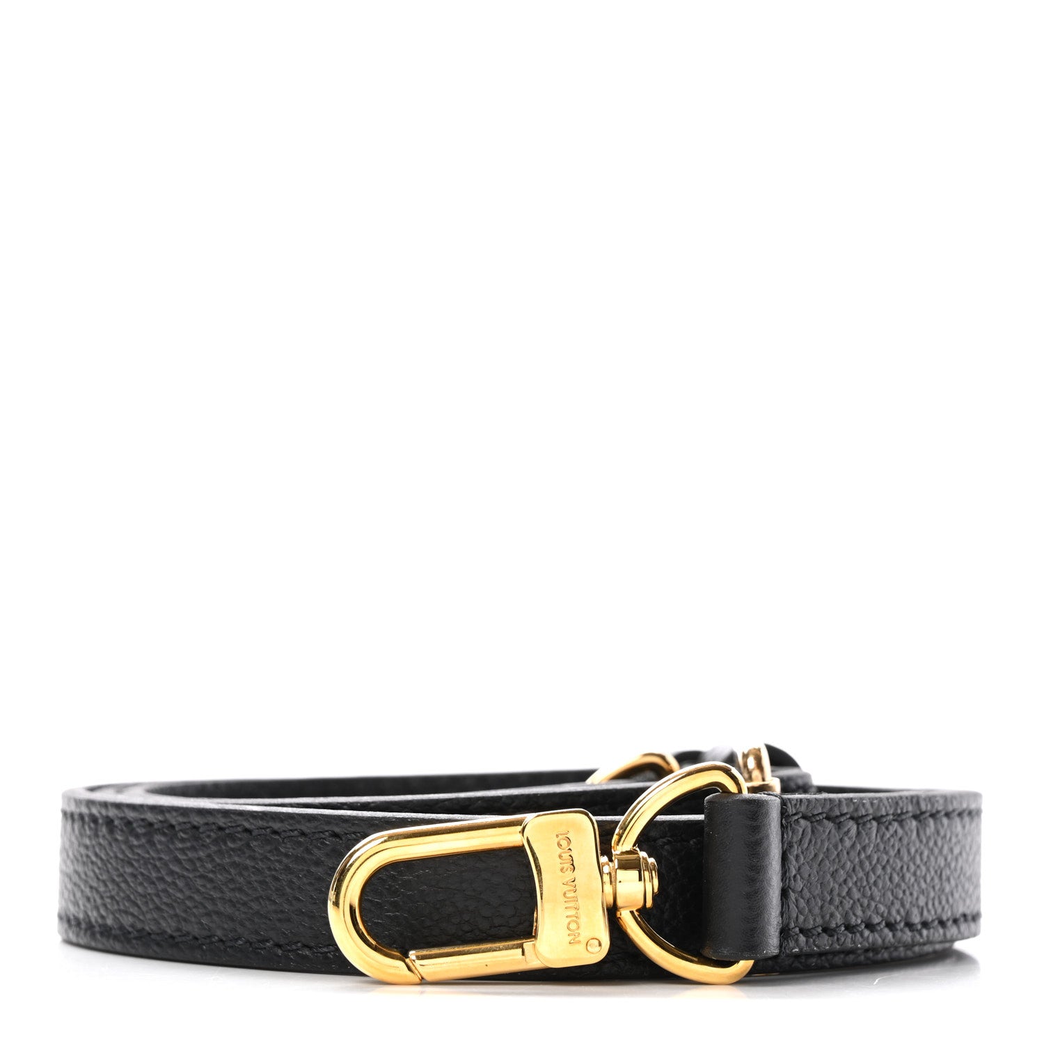 Louis Vuitton Calfskin 18mm Adjustable Shoulder Strap Black 1 of 5