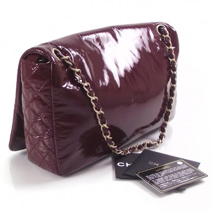 Chanel Vinyl Classic Flap Bag Bordeaux 3 of 11
