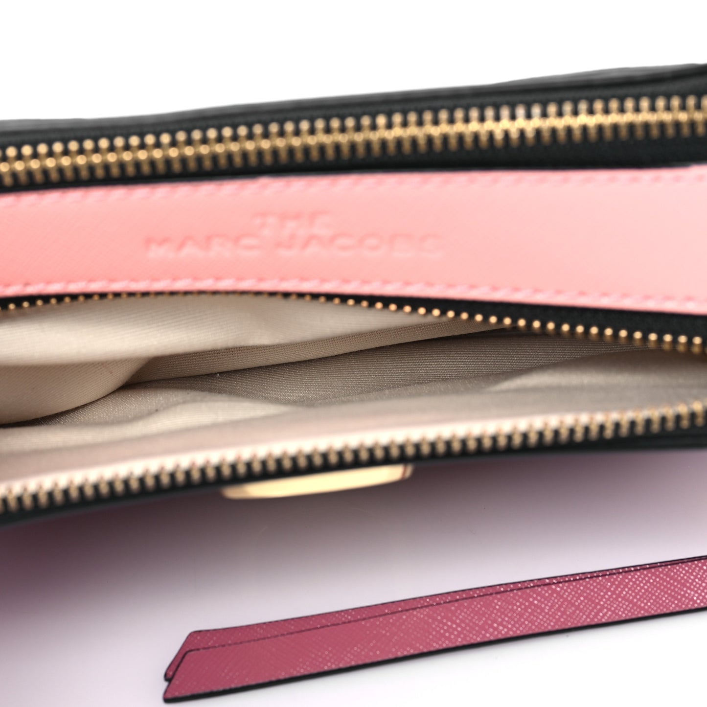 Saffiano Small Snapshot Camera Bag Pink Multicolor