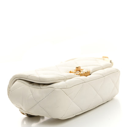 Chanel Goatskin Quilted Chanel 19 Waist Bag White 4 of 11