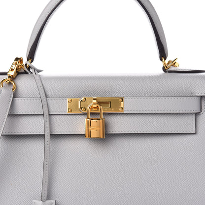 Hermes Epsom Kelly Sellier 28 Bleu Glacier 10 of 11
