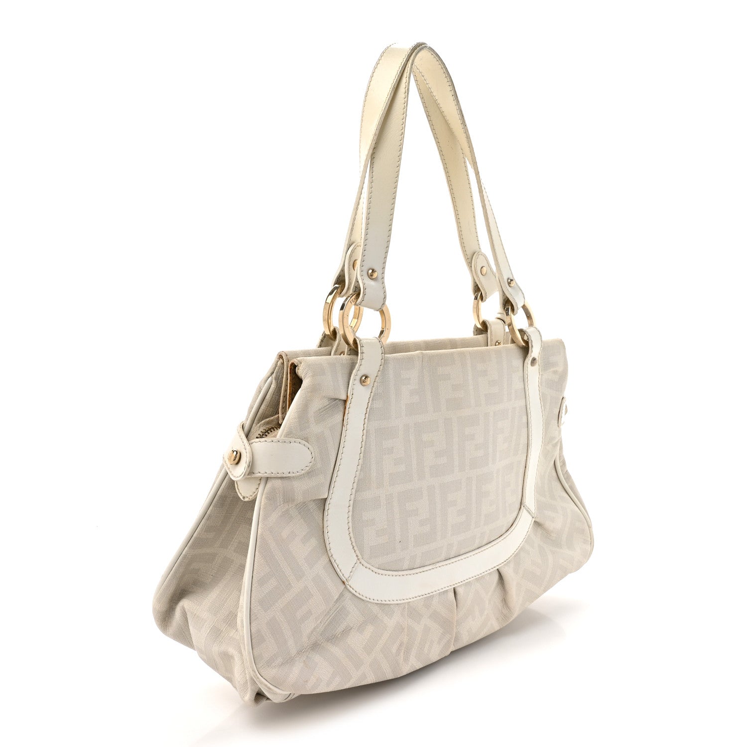 Fendi Zucca Spalmati Large Chef Shopper Tote White 3 of 16