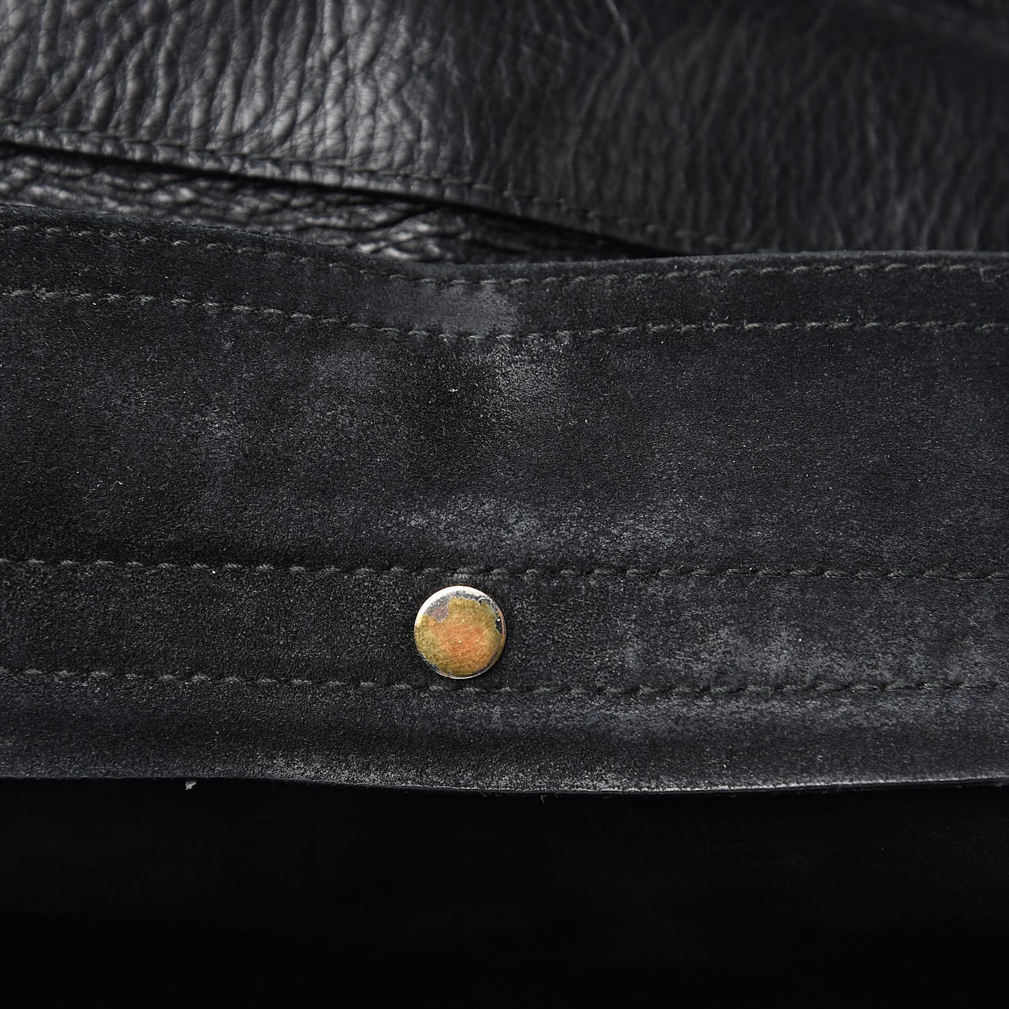 Calfskin Canvas Medium Muse Two Black