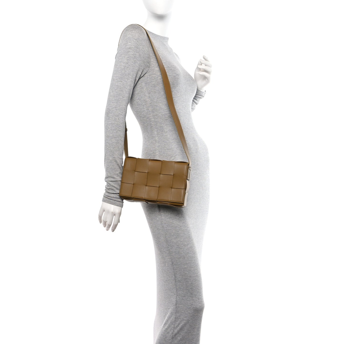 Lambskin Maxi Intrecciato Cassette Crossbody Bag Acorn