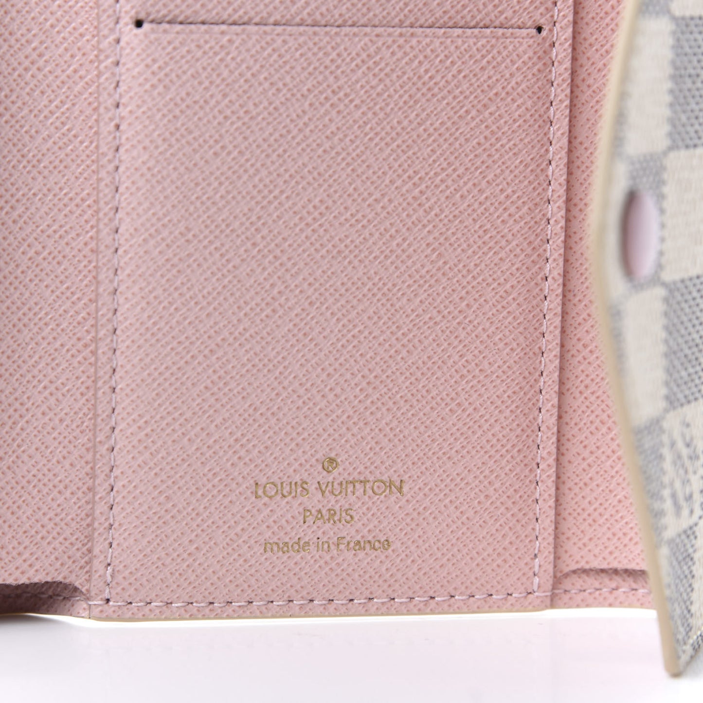 Damier Azur Victorine Wallet Rose Ballerine