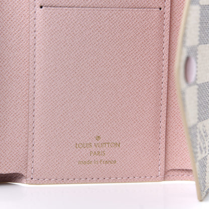 Louis Vuitton Damier Azur Victorine Wallet Rose Ballerine 6 of 8