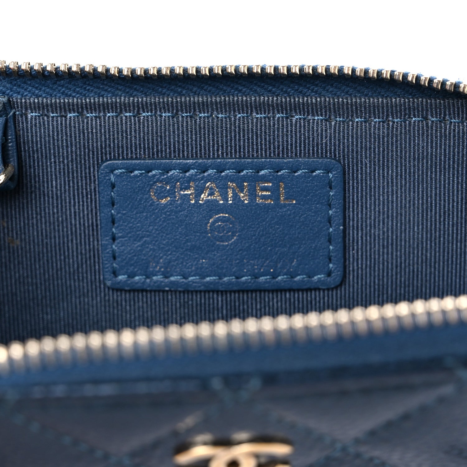 Chanel Caviar Quilted Key Holder Case Navy 6 of 12