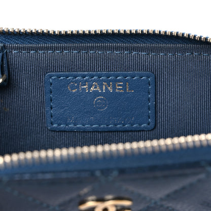Chanel Caviar Quilted Key Holder Case Navy 6 of 12