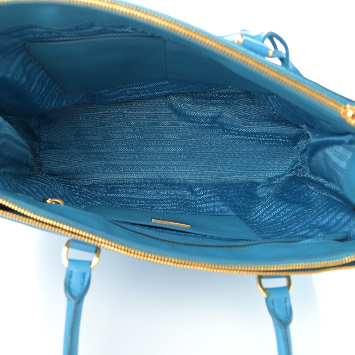 Prada Saffiano Medium Galleria Double Zip Tote Turchese 5 of 15