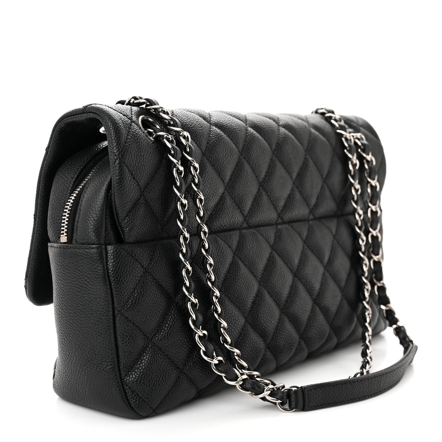 Chanel Caviar Quilted Jumbo Easy Flap Black 3 of 10