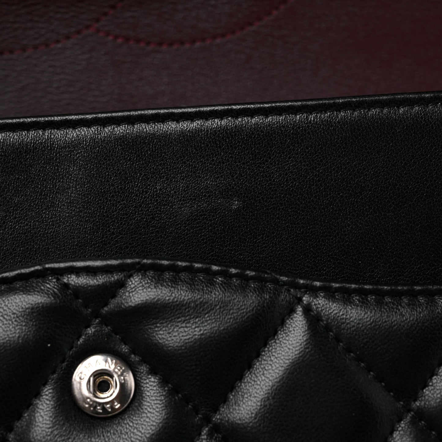 Lambskin Quilted Jumbo Double Flap Black