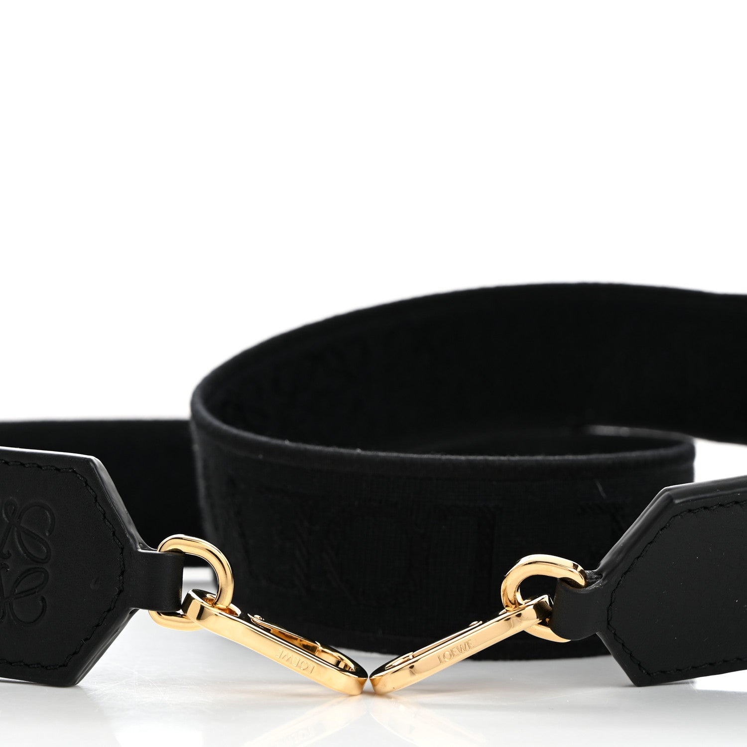 Loewe Calfskin Jacquard Webbing Anagram Strap Black 5 of 5