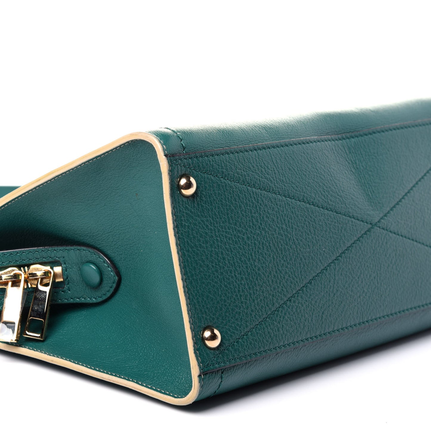 Calfskin The Mini 54 Flap Bag Emerald Pale Gold