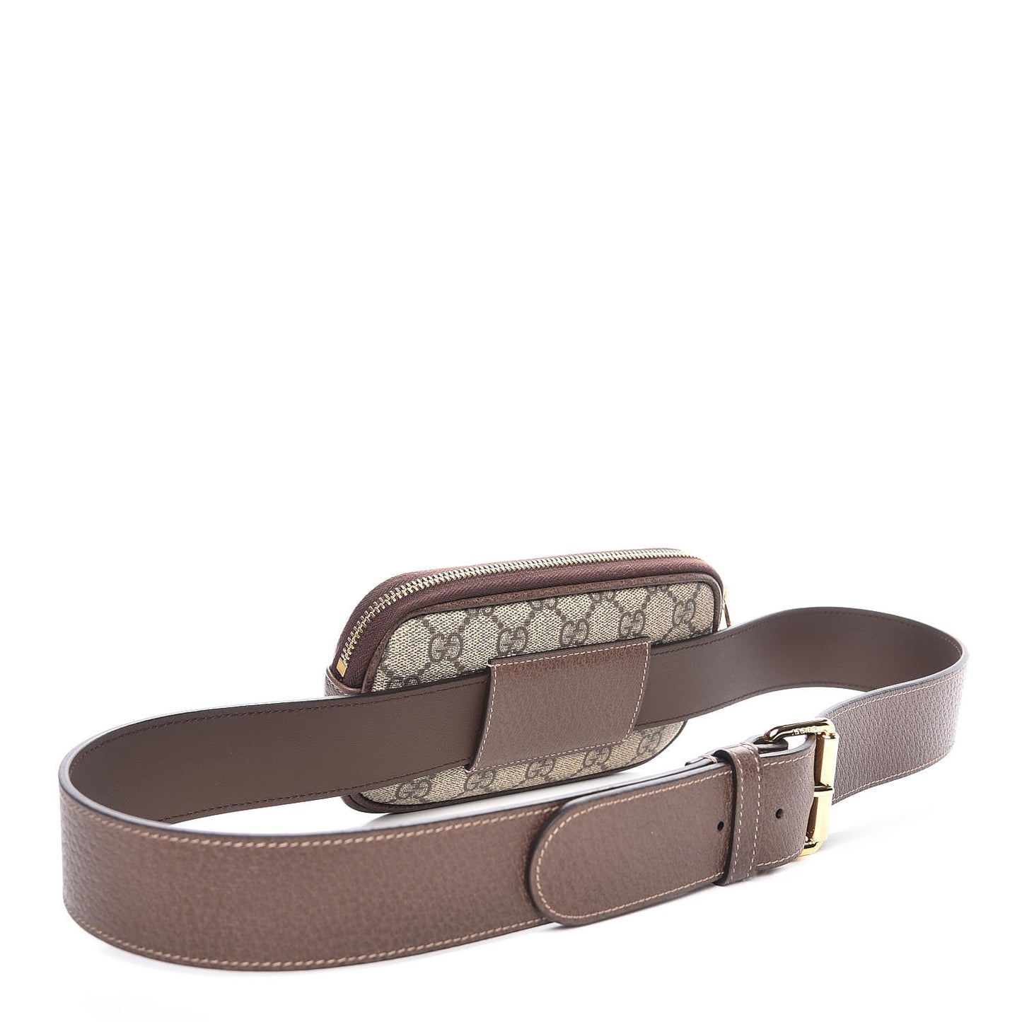 GG Supreme Monogram Ophidia Belted iPhone Case 95 38 Dark Brown