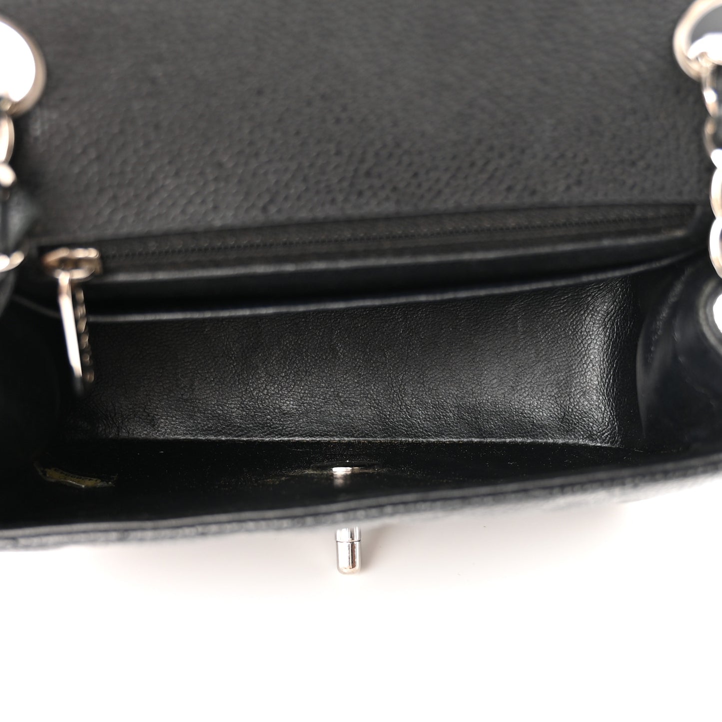 Caviar Quilted Mini Square Flap Black