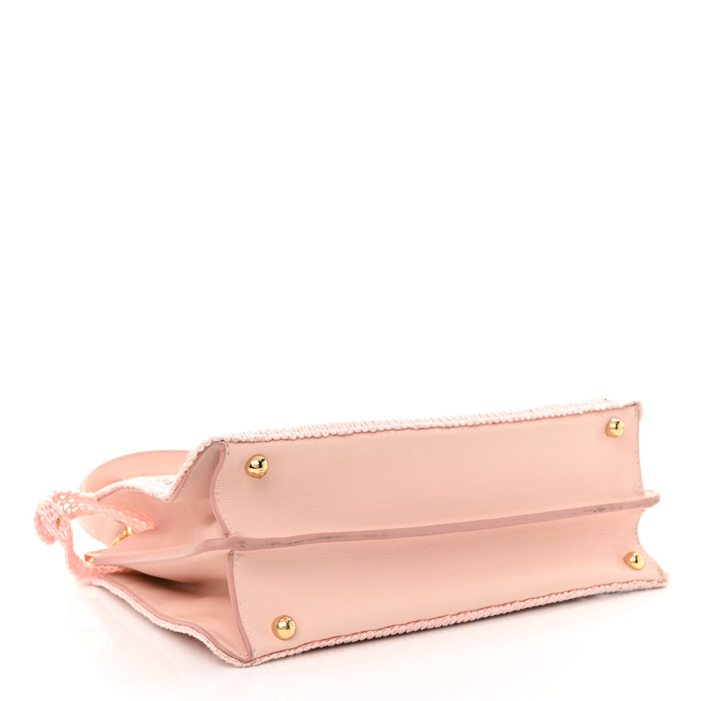 Calfskin Lace Medium Peekaboo I SEE U Satchel Pink Multicolor