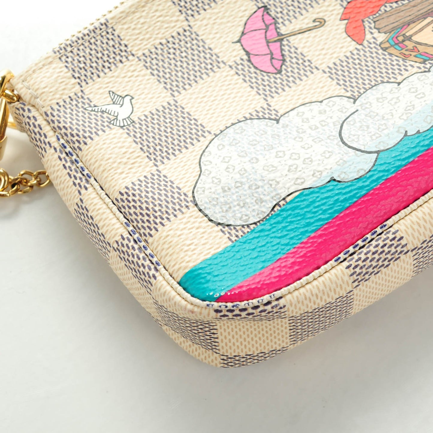Damier Azur 2015 Christmas Animation Mini Pochette Accessories