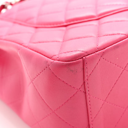 Chanel Lambskin Quilted Maxi Double Flap Dark Pink 11 of 13