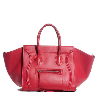 Celine Supple Calfskin Medium Phantom Luggage Red 1 of 8